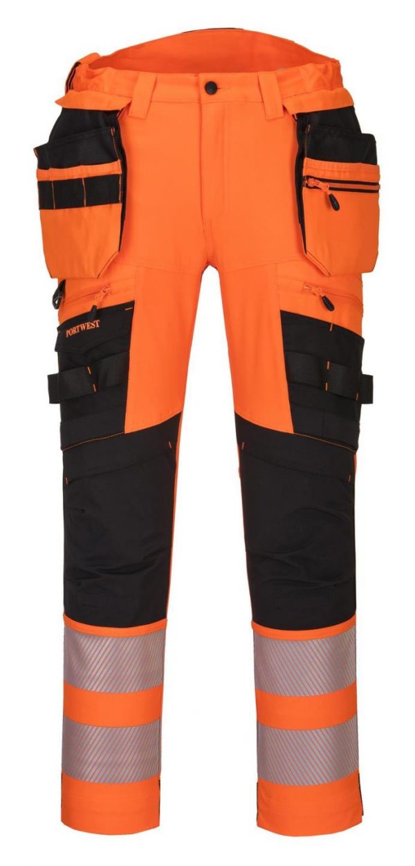 DX4-Hi-Vis broek met afneembare holsterzakken (regular)