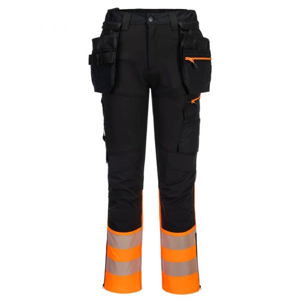 DX4-Hi-Vis Broek klasse 1 met afneembare holsterzakken (regular)